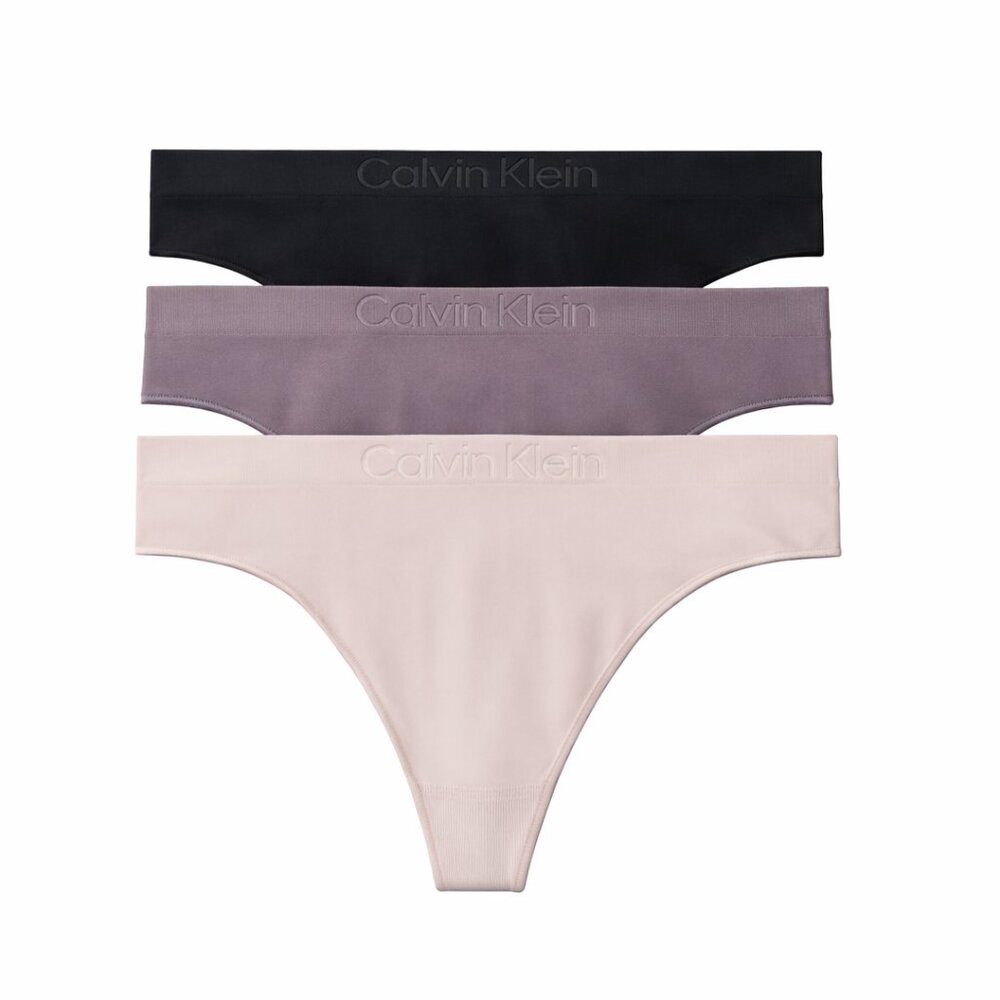 NEW Calvin Klein Bonded Flex Seamless Thong 3-Pack | Size L